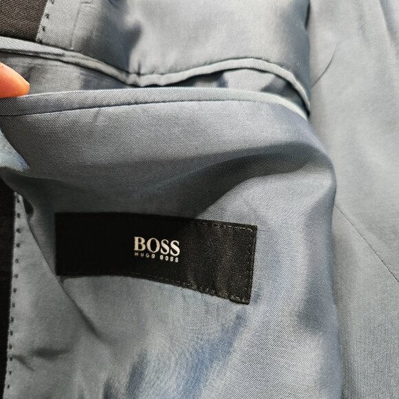 HUGO BOSS Pasolini Movie US Mens Blazer SZ 44R Navy 100% Virgin Wool Coat Preppy - Picture 11 of 16